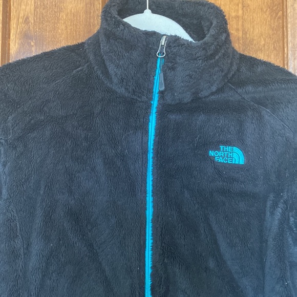 North face black Sherpa teal lined zipper medium - Picture 4 of 6